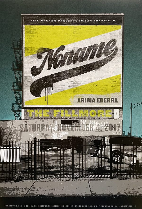Noname Concert Poster 2017 F-1527 Fillmore